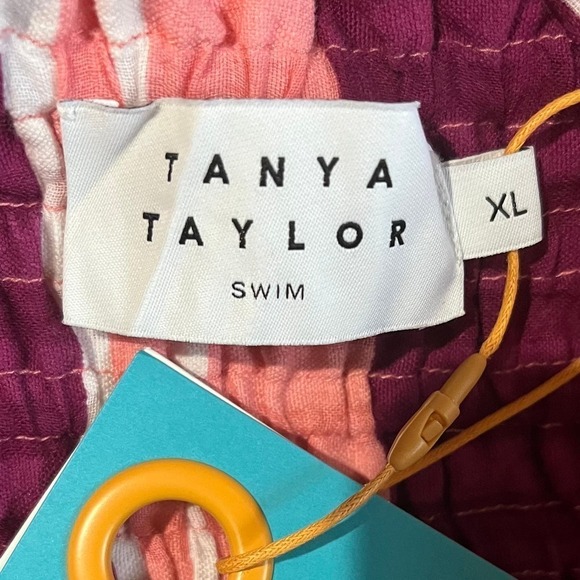 Tanya Taylor Dress Size XL Pink Stripe Smocked Leandra Sleeveless NWT Sundress - Picture 7 of 9